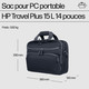 HP Sac pour ordinateur portable Travel Plus 15 litres 14 pouces - A2CE2AA