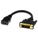 Rocstor  câble vidéo et adaptateur 0,2 m DVI HDMI Type A (Standard) Noir - Y10C123-B1