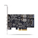 StarTech.com Carte PCIe USB à 5 Ports, USB 3.2 10Gbps, Carte PCI Express avec 4x USB-C et 1x USB-A interne, Carte Contrôleur USB PCIe, Windows/macOS/Linux - PS4C3IA3-USB-C-CARD