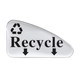 Safco Dual Recycling Receptacle 113,5 L Rond Aluminium - 9931SS