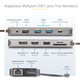 StarTech.com Adaptateur Multiport USB-C Triple Moniteur, Double HDMI et DisplayPort 4K 60Hz + 4K 30Hz, Adaptateur USB-C, Hub USB 4 Ports, 100W PD Pass-Through, GbE, Lecteurs de Cartes SD/MicroSD - 154B-USBC-MULTIPORT