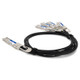 AddOn Networks  câble InfiniBand et à fibres optiques 1 m 4xQSFP28 QSFP-DD Noir, Argent - QDD-4QSFP28-400-CU1M-AO