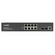 Rocstor SolidConnect SCM8 Géré L2 Gigabit Ethernet (10/100/1000) Connexion Ethernet, supportant l'alimentation via ce port (PoE) Noir - Y10S009-B1