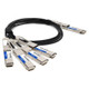 AddOn Networks  câble InfiniBand et à fibres optiques 1 m 4xQSFP56 QSFP-DD Noir, Argent - Q400G-4Q56G-PDAC1M-AO
