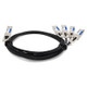 AddOn Networks  câble InfiniBand et à fibres optiques 1 m QSFP-DD 4xQSFP28 Noir, Argent - Q200G-4Q28G-PDAC1M-AO