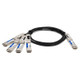 AddOn Networks  câble InfiniBand et à fibres optiques 1 m QSFP-DD 4xQSFP28 Noir, Argent - Q200G-4Q28G-PDAC1M-AO