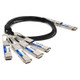 AddOn Networks  câble InfiniBand et à fibres optiques 2 m 4xQSFP28 QSFP-DD Noir, Argent - QDD-4QSFP28-400-CU2M-AO