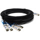 AddOn Networks  câble InfiniBand et à fibres optiques 4 m QSFP+ 4xSFP+ Noir - ADD-QCISHPA-PDAC4M