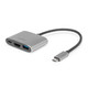 Rocstor USB-C MULTIPORT ADAPTER USB Type-C 5000 Mbit/s Noir, Argent - Y10A321-S1