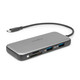 Rocstor  hub & concentrateur USB Type-C 10000 Mbit/s Gris - Y10A320-S1