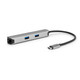 Rocstor  hub & concentrateur USB Type-C 5000 Mbit/s Noir, Gris - Y10A312-S1