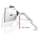 Ergotron HX Series HX ARM WITH VERY HEAVY DUTY PIVOT DESK 144,8 cm (57") Bureau Blanc - 45-693-216
