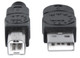Manhattan USB A/USB B 1m câble USB USB 2.0 Noir - 306218