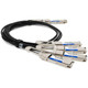 AddOn Networks  câble InfiniBand et à fibres optiques 1 m QSFP-DD 4x QSFP56 Noir, Métallique - QDD4QSFP56400CU1M-AO