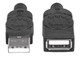 Manhattan Rallonge USB-A vers USB-A, 1 m, mâle vers femelle, 480 Mbit/s (USB 2.0), noir, garantie à vie, équivalent à USBEXTAA3BK - 308519