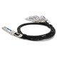AddOn Networks  câble InfiniBand et à fibres optiques 1 m 4xQSFP56 QSFP-DD Noir, Argent - QDD-4QSFP56-400-CU1M-AO