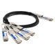 AddOn Networks  câble InfiniBand et à fibres optiques 1 m 4xQSFP56 QSFP-DD Noir, Argent - QDD-4QSFP56-400-CU1M-AO