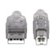Manhattan  câble USB USB 2.0 1,8 m USB A USB B Argent - 333405