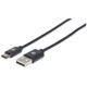 Manhattan  câble USB USB 2.0 3 m USB C USB A Noir - 354936