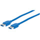 Manhattan  câble USB USB 3.2 Gen 1 (3.1 Gen 1) 1,8 m USB 3.0 Type-A Bleu - 354295