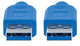 Manhattan  câble USB USB 3.2 Gen 1 (3.1 Gen 1) 1,8 m USB 3.0 Type-A Bleu - 354295