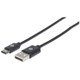 Manhattan  câble USB USB 2.0 2 m USB A USB C Noir - 354929