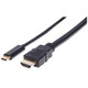 Manhattan  câble vidéo et adaptateur 2 m USB Type-C HDMI Type A (Standard) Noir - 151764
