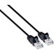 Intellinet IEC-C6A-BK-1-SLIM câble de réseau Noir 0,3 m Cat6 U/UTP (UTP) - 743891