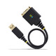 StarTech.com Câble USB vers Série de 30cm, Rétention COM, FTDI, Câble Adaptateur USB-A vers DB9 RS232, Vis/Écrous DB9 Interchangeables, Protection ESD, Windows/macOS/Linux - 1P1FFC-USB-SERIAL