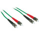 C2G 1m ST/ST Duplex 62.5/125 Multimode Fiber Patch Cable câble InfiniBand et à fibres optiques Vert - 37144