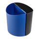 Safco Desk Side Recycling Receptacle Ovale Plastique Noir, Bleu - 9928BB