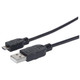 Manhattan  câble USB USB 2.0 1,8 m USB A Micro-USB B Noir - 307178