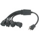 C2G 1-to-4 Power Cord Splitter 6ft Noir 1,83 m NEMA 5-15P - 29808