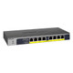 NETGEAR GS108PP Non-géré Gigabit Ethernet (10/100/1000) Connexion Ethernet, supportant l'alimentation via ce port (PoE) Noir - GS108PP-100NAS