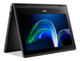 Acer TravelMate Spin B3  laptop Intel® Celeron® N5100 Hybride (2-en-1) 29,5 cm (11.6") Écran tactile HD 4 Go DDR4-SDRAM 128 Go SSD Wi-Fi 6 (802.11ax) Windows 11 Pro Education Noir - NX.VQWAA.005