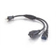 C2G 3ft 1-to-2 16 AWG Power Cord Splitter (NEMA 5-15P -> 1 NEMA 5-15R / 1 IEC320C13) Noir 0,9 m - 29811