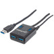 Manhattan  hub & concentrateur USB 3.2 Gen 1 (3.1 Gen 1) Type-A 5000 Mbit/s Noir - 162302