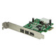 StarTech.com Adaptateur de Carte PCI Express FireWire 3 ports 2b 1a 1394 - Carte PCIe FireWire 800 / 400 1394 FW - PEX1394B3