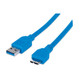 Manhattan  câble USB USB 3.2 Gen 1 (3.1 Gen 1) 2 m USB A Micro-USB B Bleu - 325424 Manhattan  câble USB USB 3.2 Gen 1 (3.1 Gen 1) 2 m USB A Micro-USB B Bleu - 325424