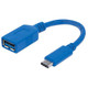 Manhattan  câble USB USB 3.2 Gen 1 (3.1 Gen 1) 0,15 m USB C USB A Bleu - 353540