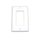 C2G Decorative Single Gang Wall Plate - White Blanc - 03725