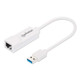 Manhattan Adaptateur réseau Gigabit USB-A, 10/100/1000 Mbit/s, 5 Gbit/s (USB 3.2 Gen 1 / USB 3.0), RJ45, blanc, garantie 3 ans, équivalent à USB31000SW - 506847