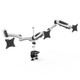 Amer Mounts  support d'écran plat pour bureau 71,1 cm (28") Noir, Chrome, Blanc - HYDRA3XL
