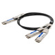 AddOn Networks  câble InfiniBand et à fibres optiques 1 m 4xQSFP28 QSFP-DD Noir, Argent - QSFPDD-200G-2QSFP28-PDAC1M-AO