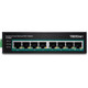 Trendnet  commutateur réseau Non-géré Fast Ethernet (10/100) Connexion Ethernet, supportant l'alimentation via ce port (PoE) Noir - TI-PE80