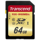 Transcend  mémoire flash 64 Go SDXC NAND Classe 10 - TS64GSDU3