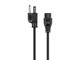 Monoprice  câble électrique Noir 1,8 m NEMA 5-15P Coupleur C5 - 7688
