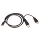 Monoprice  câble USB USB 2.0 0,7 m 2 x USB A Mini-USB B Noir - 105620