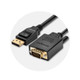 Kensington Câble passif unidirectionnel DisplayPort 1.2 (M) vers VGA (M), 1,8 m - K33024WW