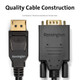 Kensington Câble passif unidirectionnel DisplayPort 1.2 (M) vers VGA (M), 1,8 m - K33024WW